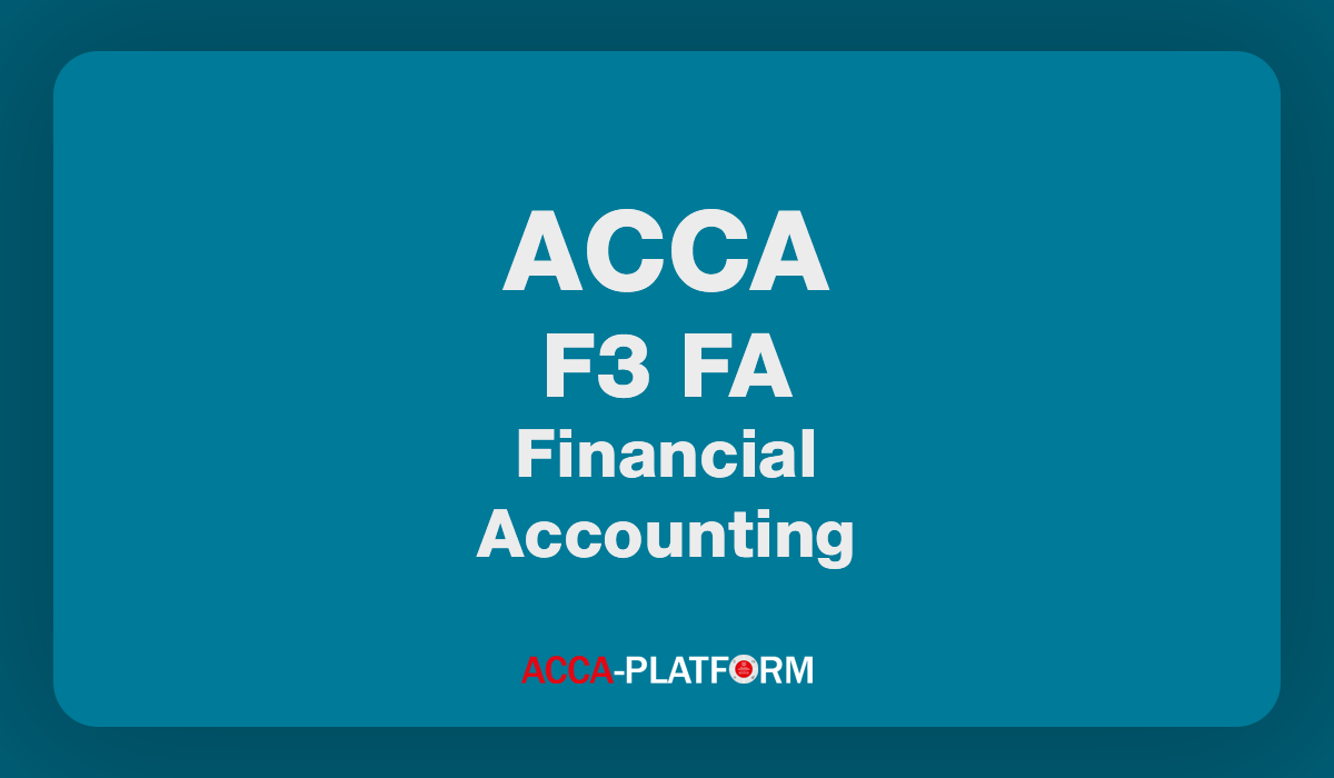 F3 (FA) Financial Accounting Practice and Revision | KAplan