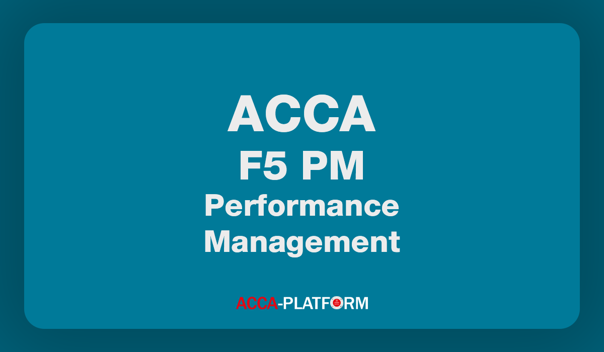 F5 (PM) Performance Management Workbook | KAplan