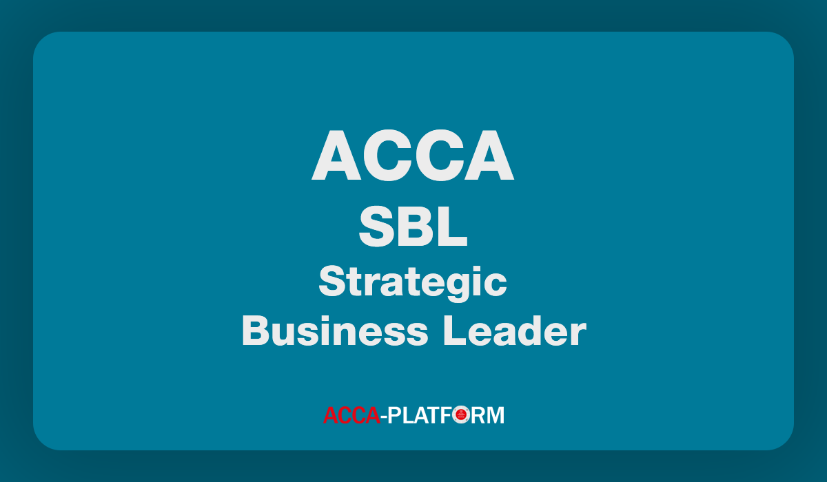 SBL - Strategic Business Leader Study Text | ACCA